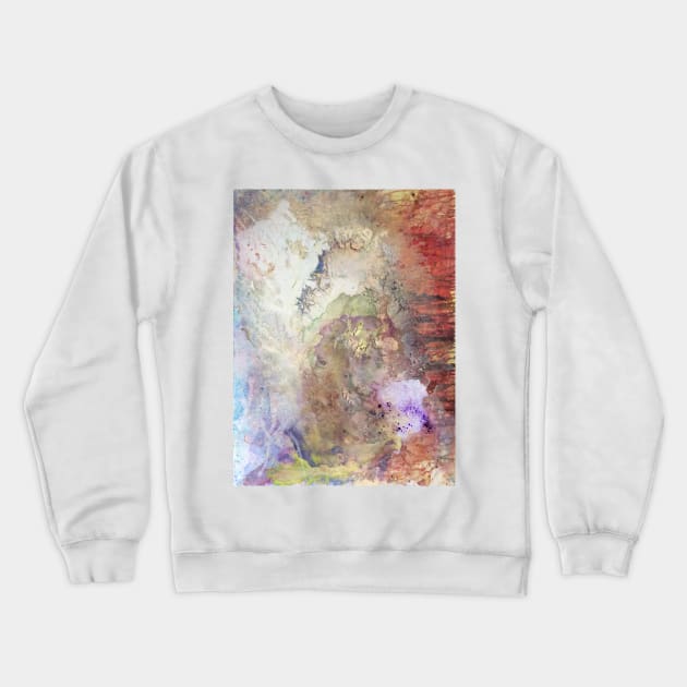 Abstract colorful Art Painting Crewneck Sweatshirt by NJORDUR